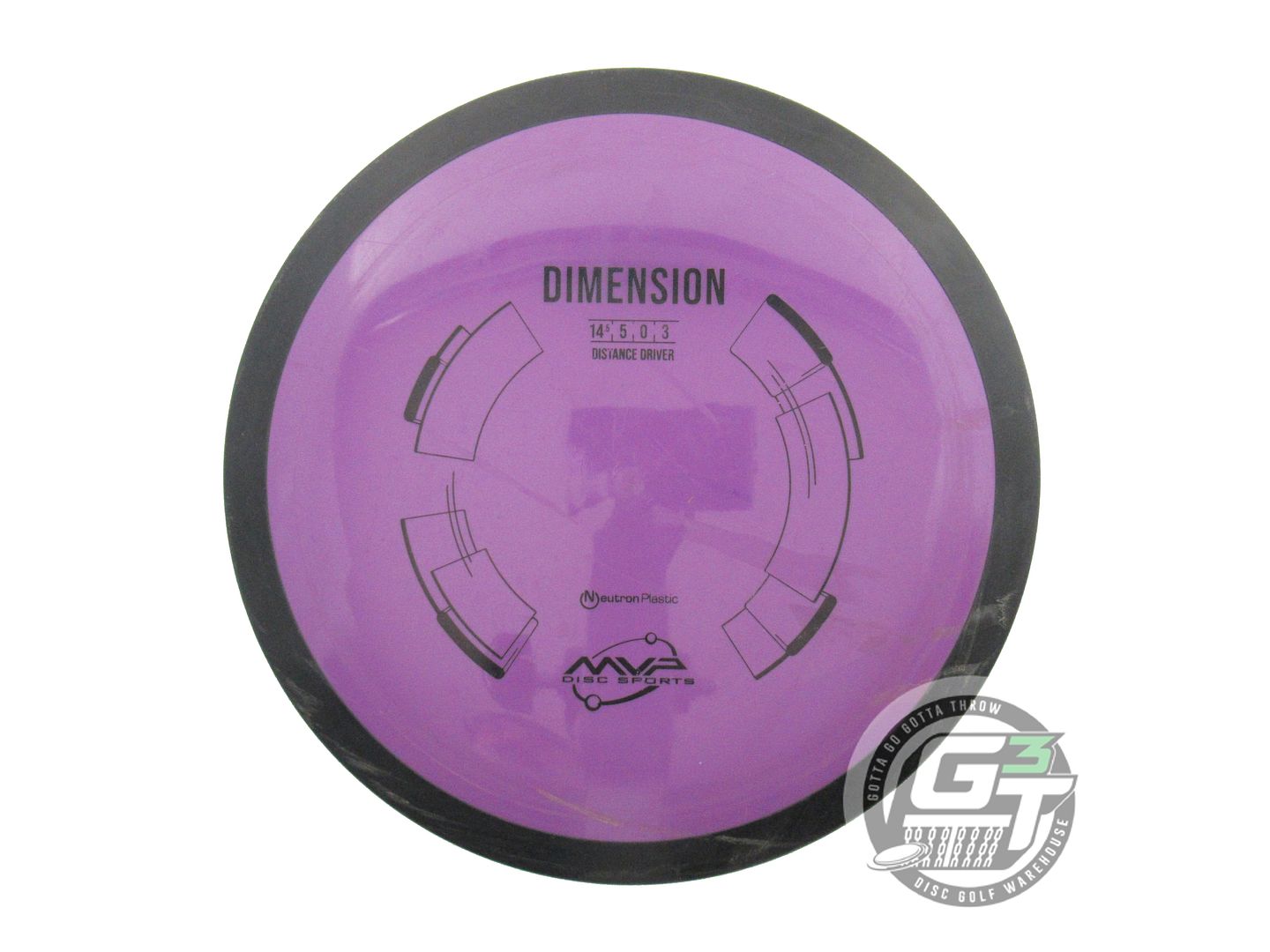 USED MVP Disc Sports Neutron Dimension 173g Purple Distance Driver Golf Disc