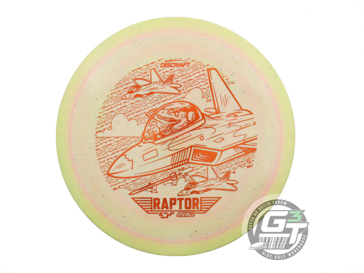 NOS Discraft [LEDGESTONE] Sparkle ESP Raptor 165g Yellow-Pink Driver Golf Disc