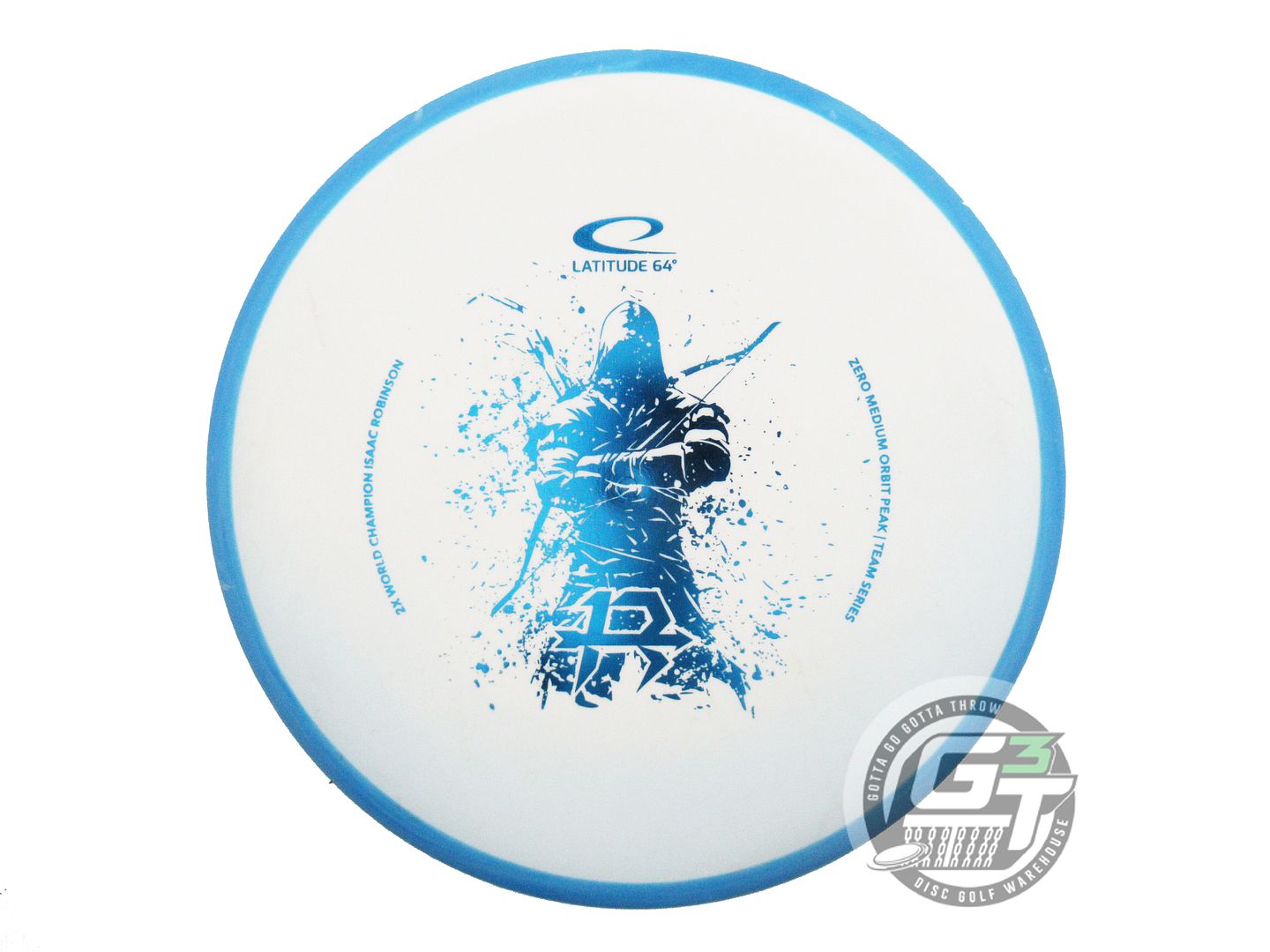 USED Latitude 64 [ROBINSON] Zero Medium Orbit Peak 173g Blue-White Putter Disc