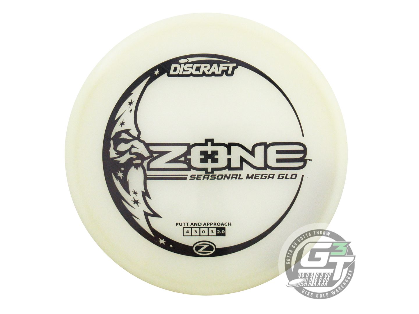 USED Discraft SEASONAL Glo Z Zone 177g Black Stamp Putter Golf Disc