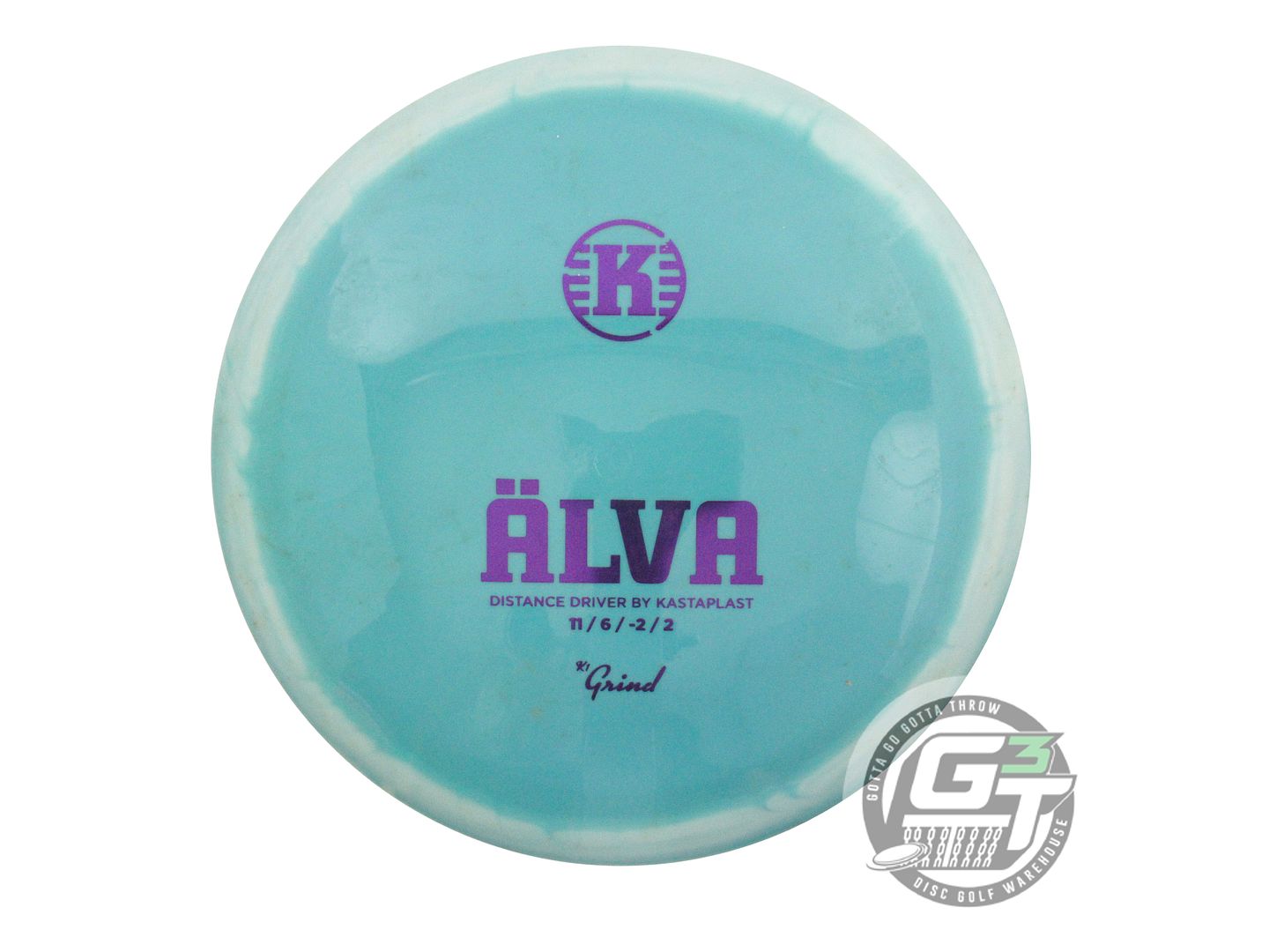 USED Kastaplast K1 Grind Alva 173g Seafoam Purple Foil Distance Driver Golf Disc