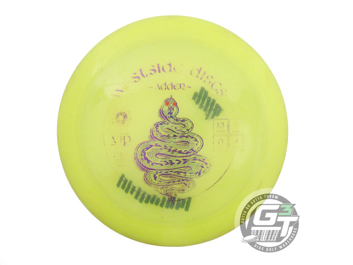 Yellow Rakerd Disc USED Westside Discs VIP Adder 170g Yellow Purple Foil Distance Driver ...