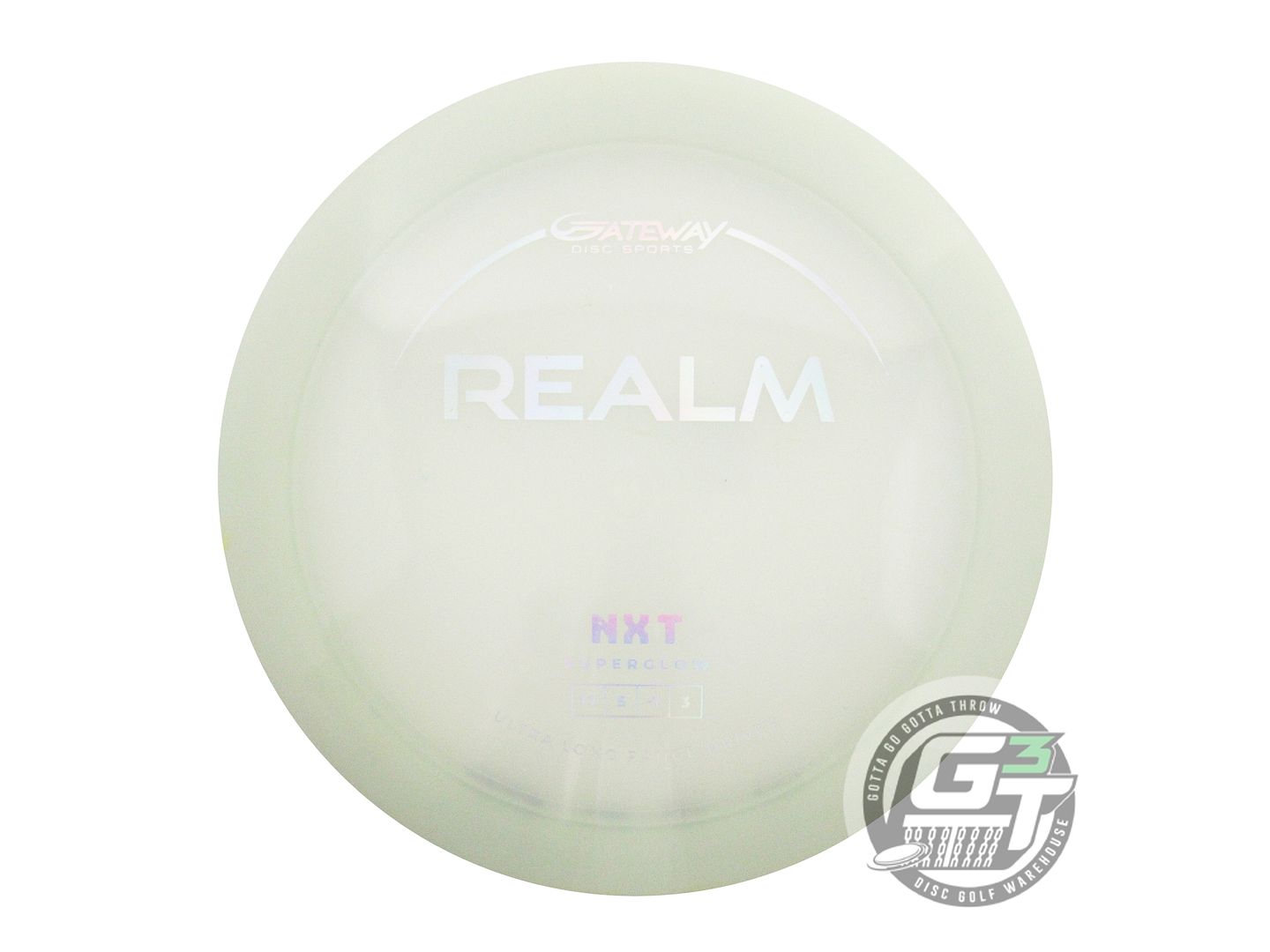 NOS Gateway NXT Glow Realm 173g Silver Holo Foil Distance Driver Golf Disc