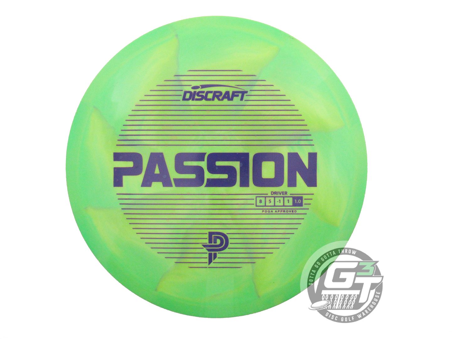 NOS Discraft FIRST RUN ESP Passion 169g Lime Purple Stamp Driver Golf Disc