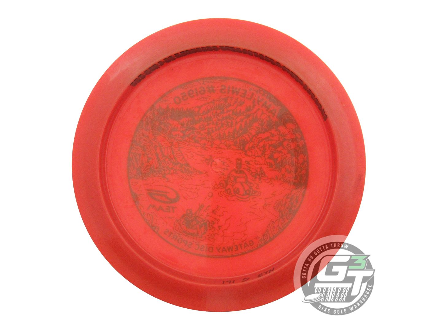 USED TEAM Gateway [LEWIS] Diamond Ether 171g Red Black Stamp Driver Golf Disc
