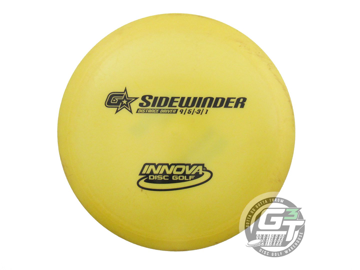 USED Innova GStar Sidewinder 172g Yellow Black Stamp Distance Driver Golf Disc