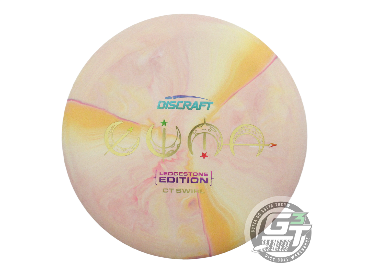 USED Discraft [LEDGESTONE] CT Swirl Luna 175g Peach-Marigold Putter Golf Disc