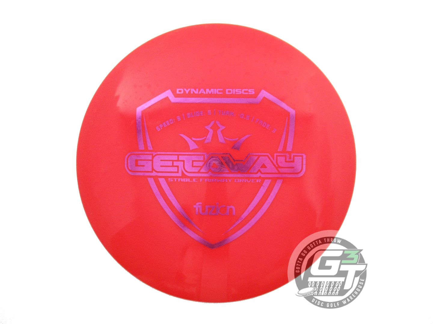 USED Dynamic Discs Fuzion Getaway 173g Red Magenta Foil Distance Driver Disc