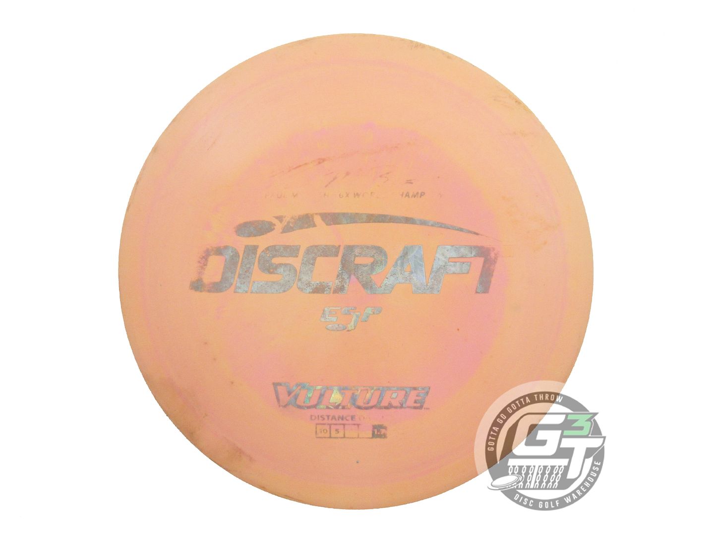 USED Discraft [McBETH] ESP Vulture 171g Peach-Pink PM Holo Foil Driver Golf Disc