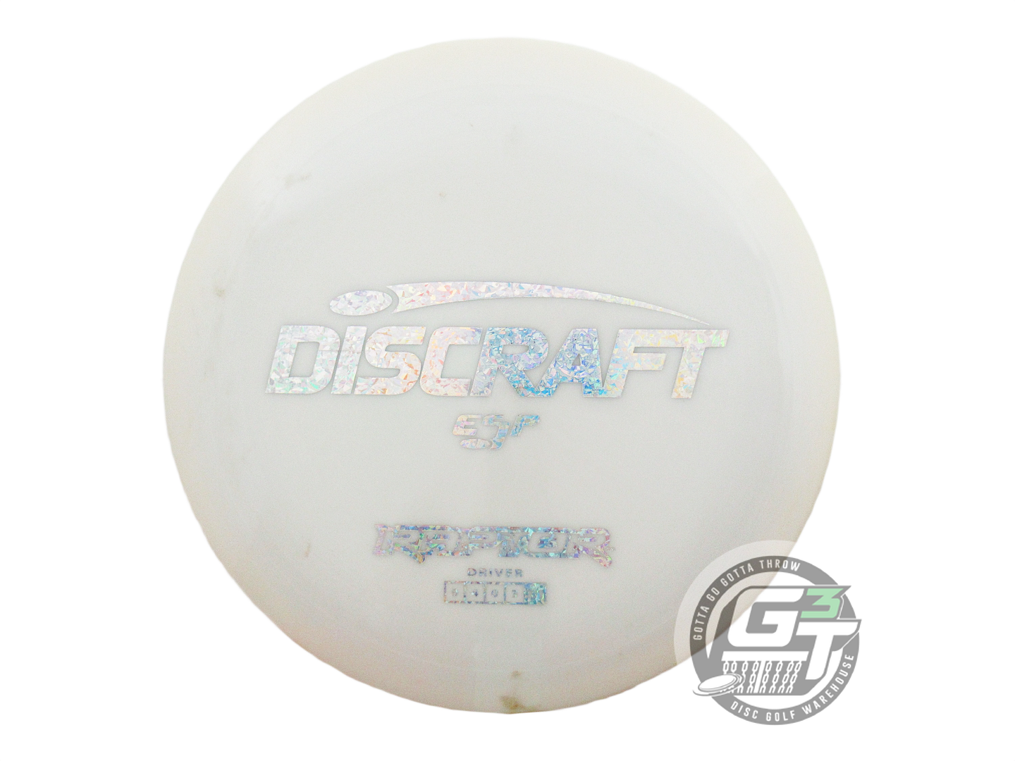 USED Discraft ESP Raptor 169g White Silver Shatter Foil Distance Driver Disc
