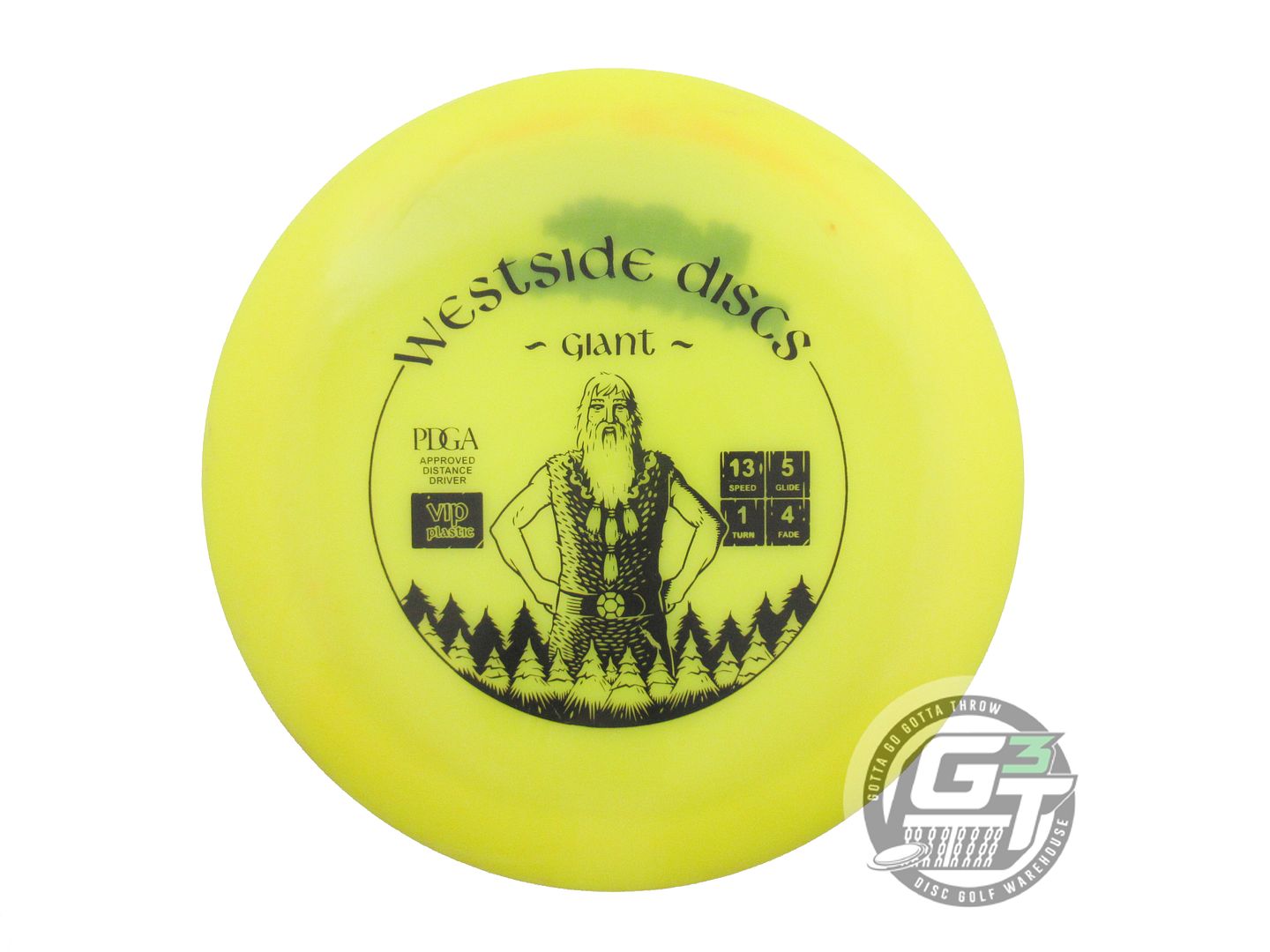 USED Westside Discs VIP Giant 172g Yellow Black Stamp Distance Driver Golf Disc