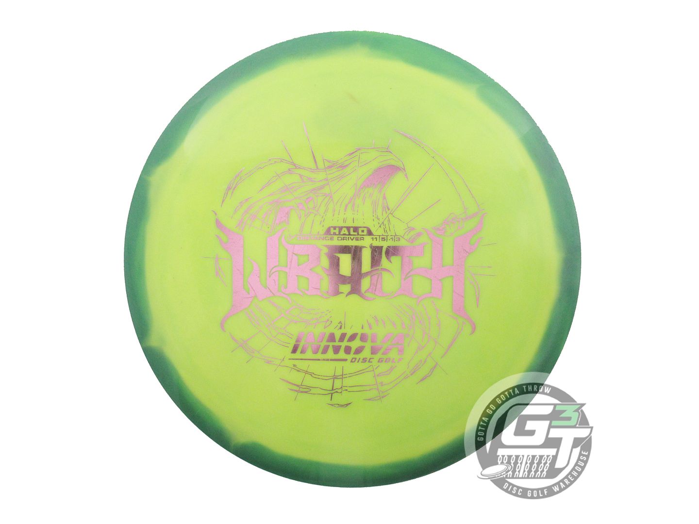 USED Innova Halo Star Wraith 175g Green-Yellow Distance Driver Golf Disc