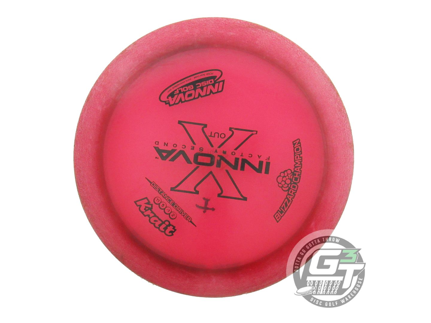 USED Innova X-OUT Blizzard Krait 141g Red Distance Driver Golf Disc