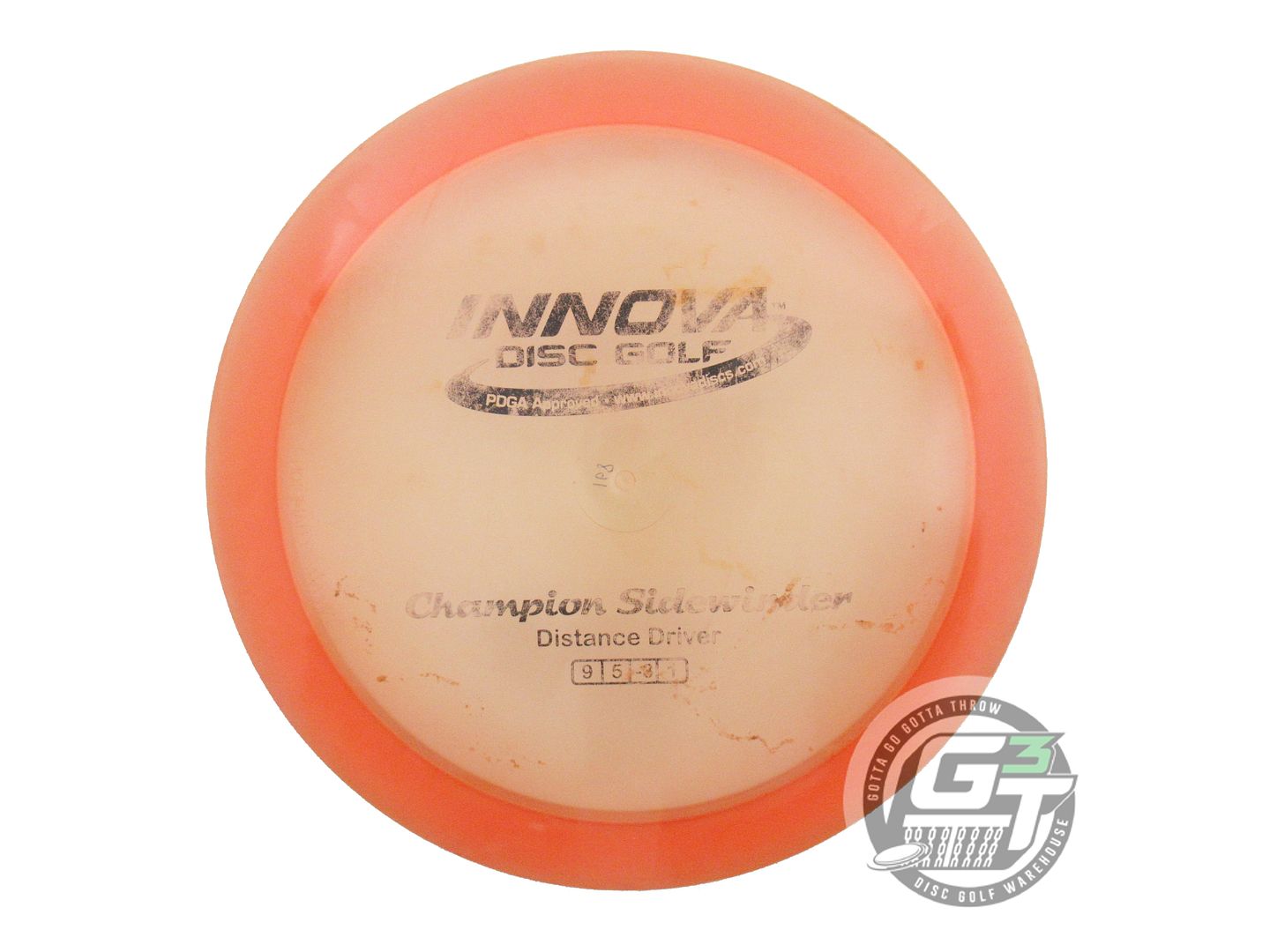 USED Innova Champion Sidewinder 168g Peach Black Stamp Distance Driver Golf Disc