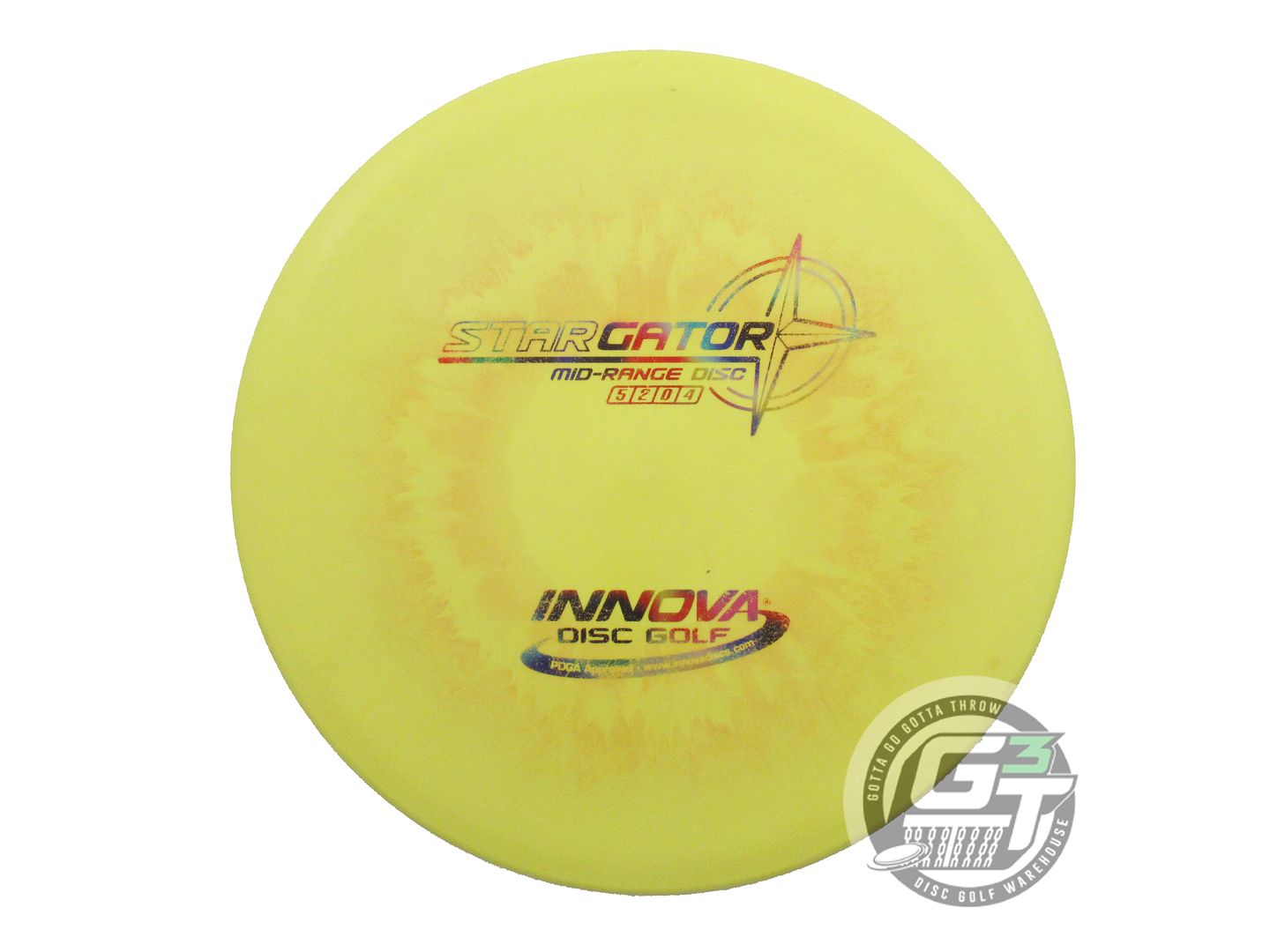 USED Innova Star Gator 175g Yellow Jellybean Foil Midrange Golf Disc