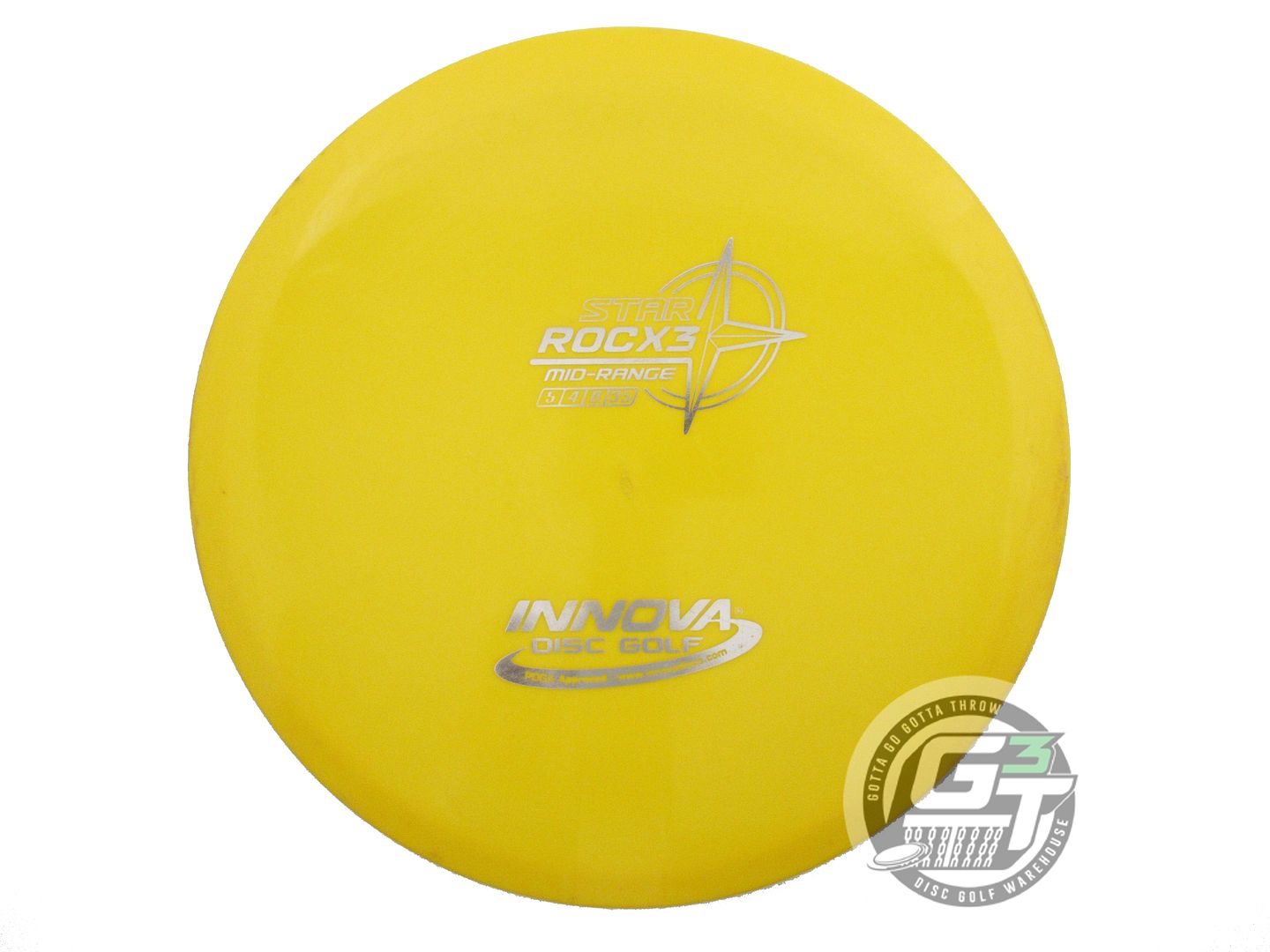 USED Innova Star RocX3 166g Marigold Silver Foil Midrange Golf Disc
