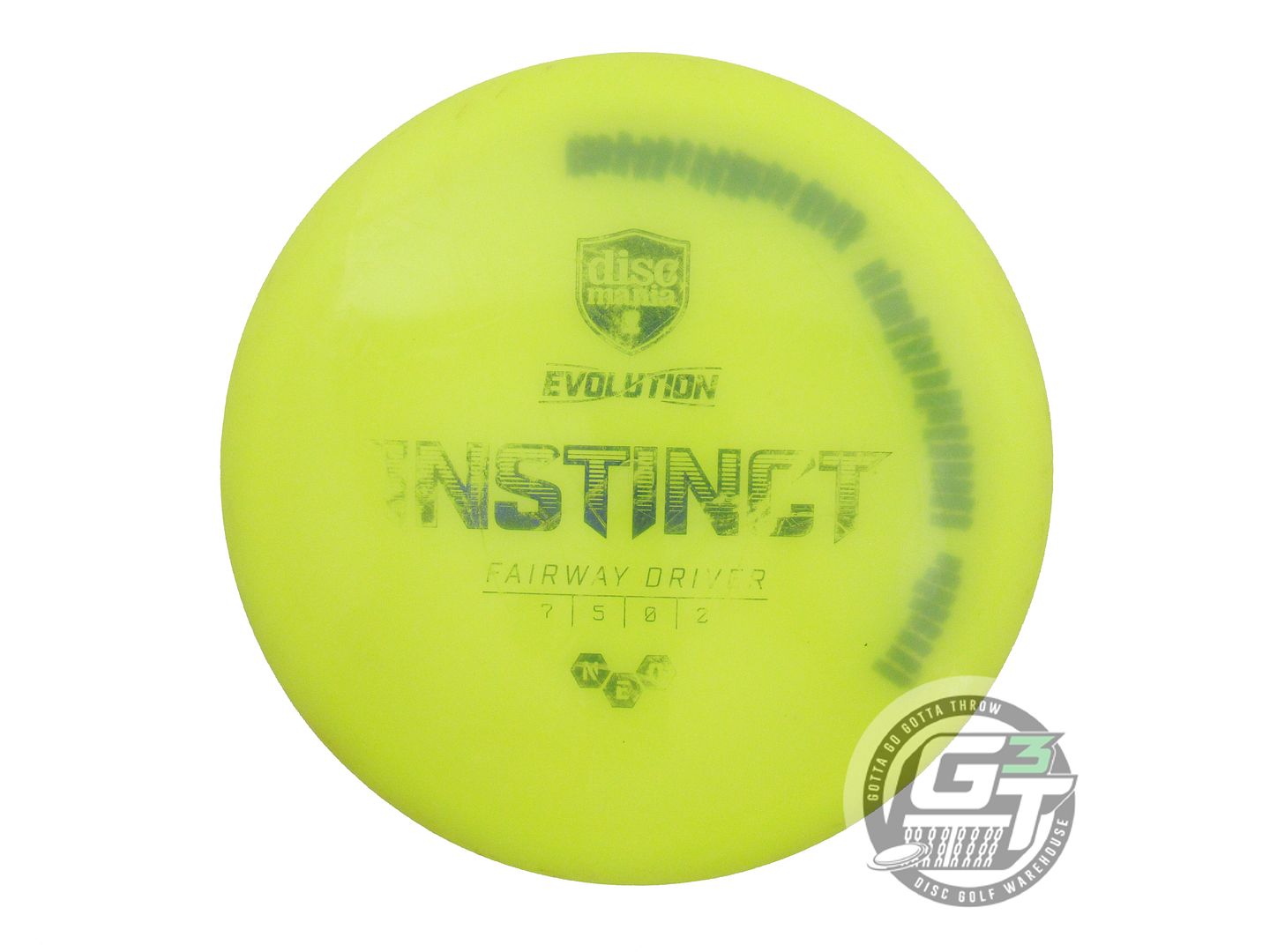 USED DiscMania Neo Instinct 173g Yellow Blue Foil Fairway Driver Golf Disc