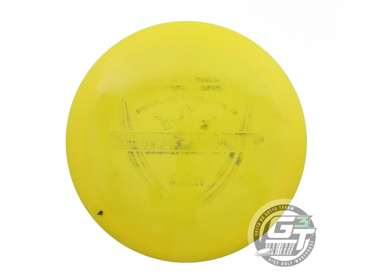 USED Dynamic Discs Fuzion Sergeant 173g Yellow Wiped Stamp Driver Golf Disc