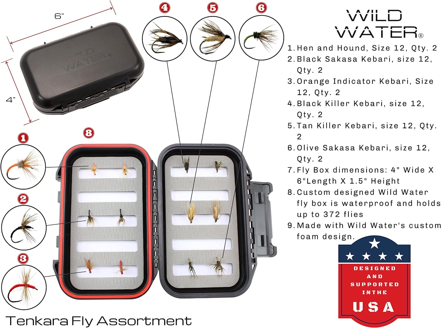 Wild Water Tenkara Fly Fishing Kit 6 ft Rod