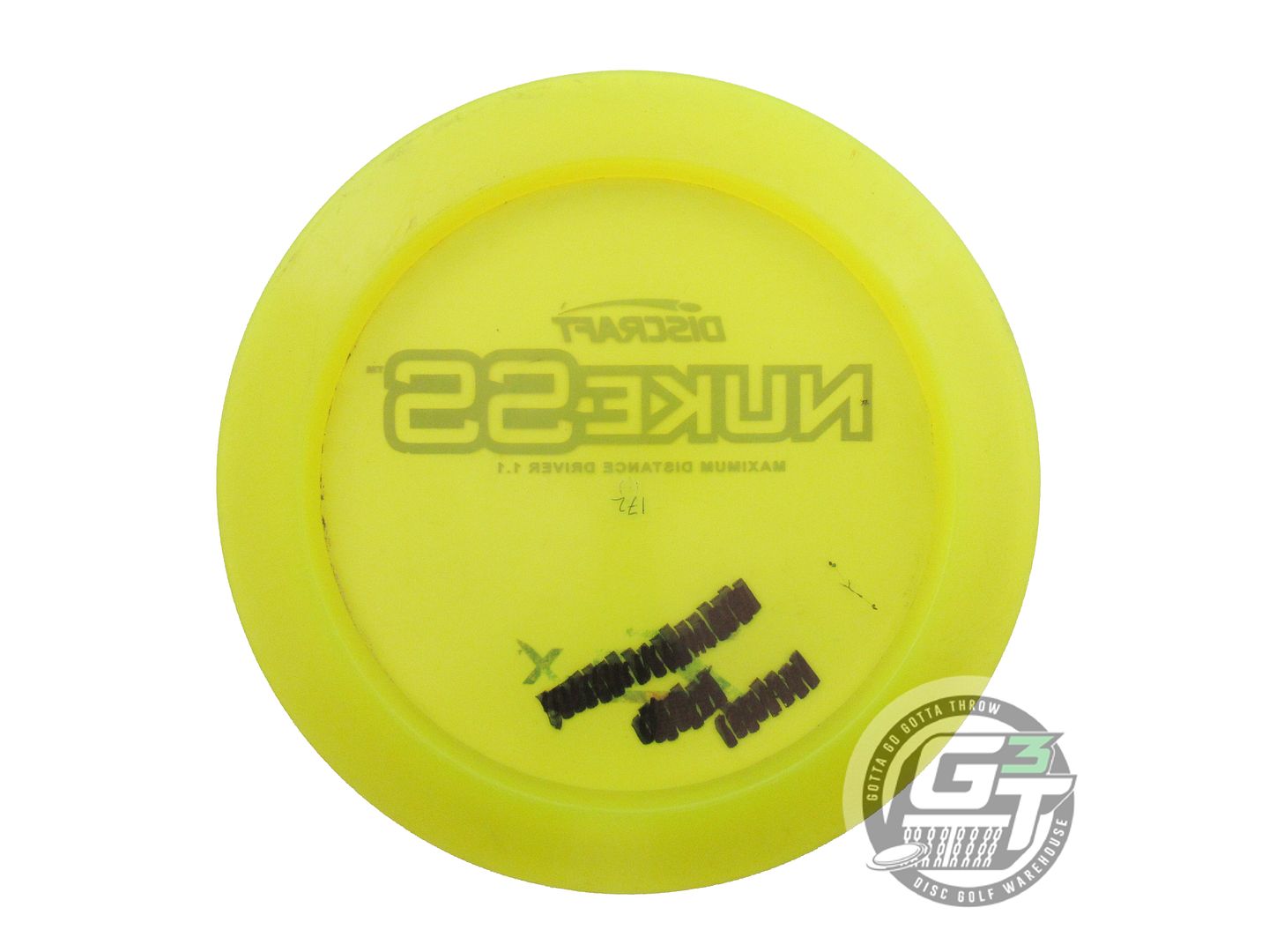 USED Discraft Z FLX Nuke SS 172g Yellow Red Foil Distance Driver Golf Disc