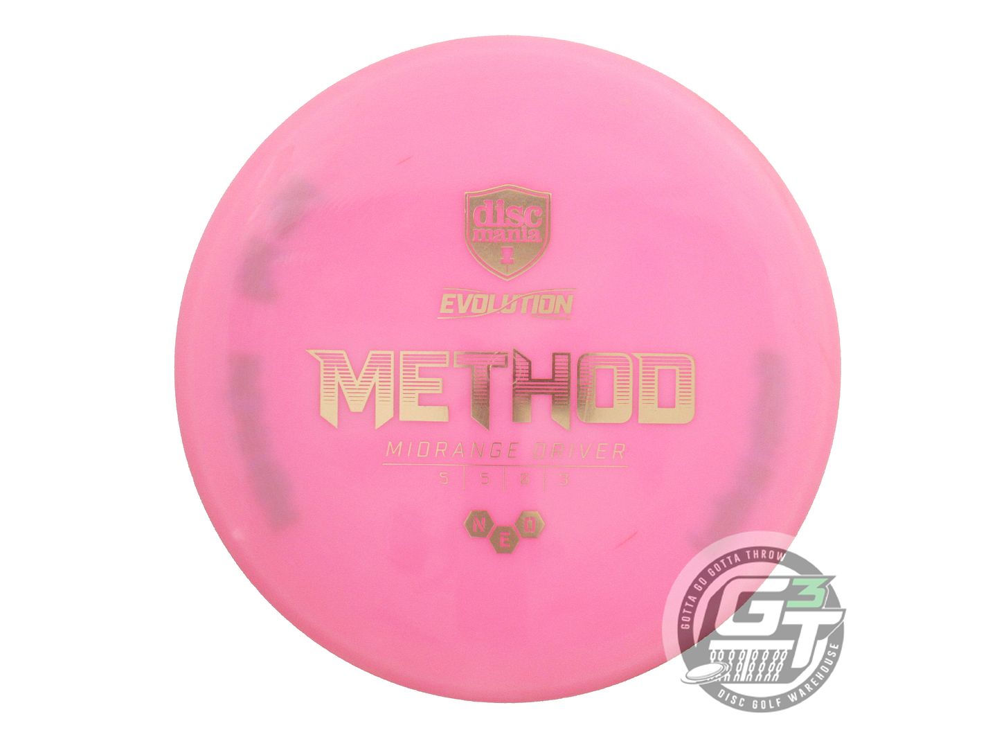 USED DiscMania Neo Method 171g Pink Gold Foil Midrange Golf Disc