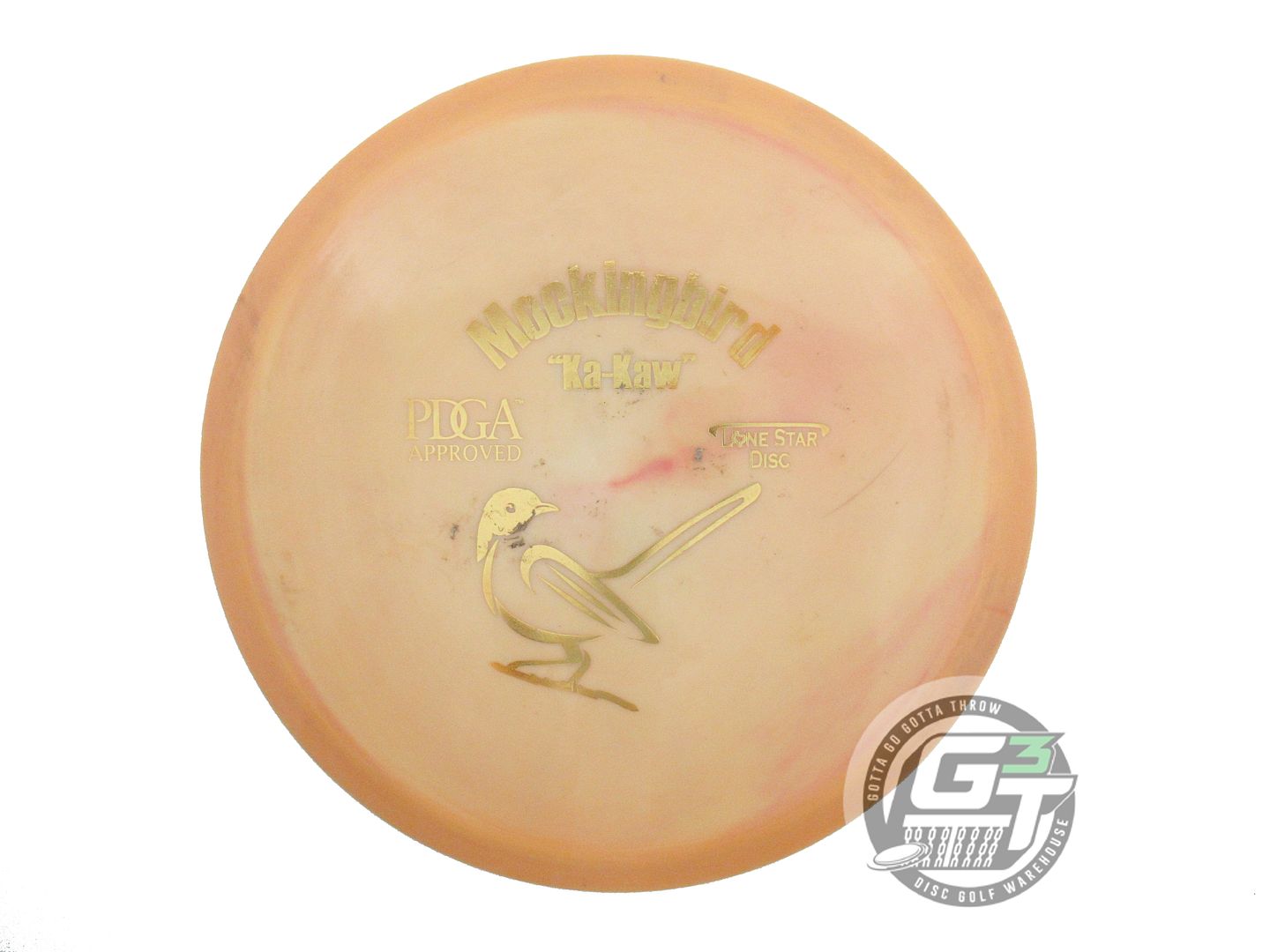USED Lone Star Bravo Mockingbird 174g Peach Gold Foil Fairway Driver Golf Disc
