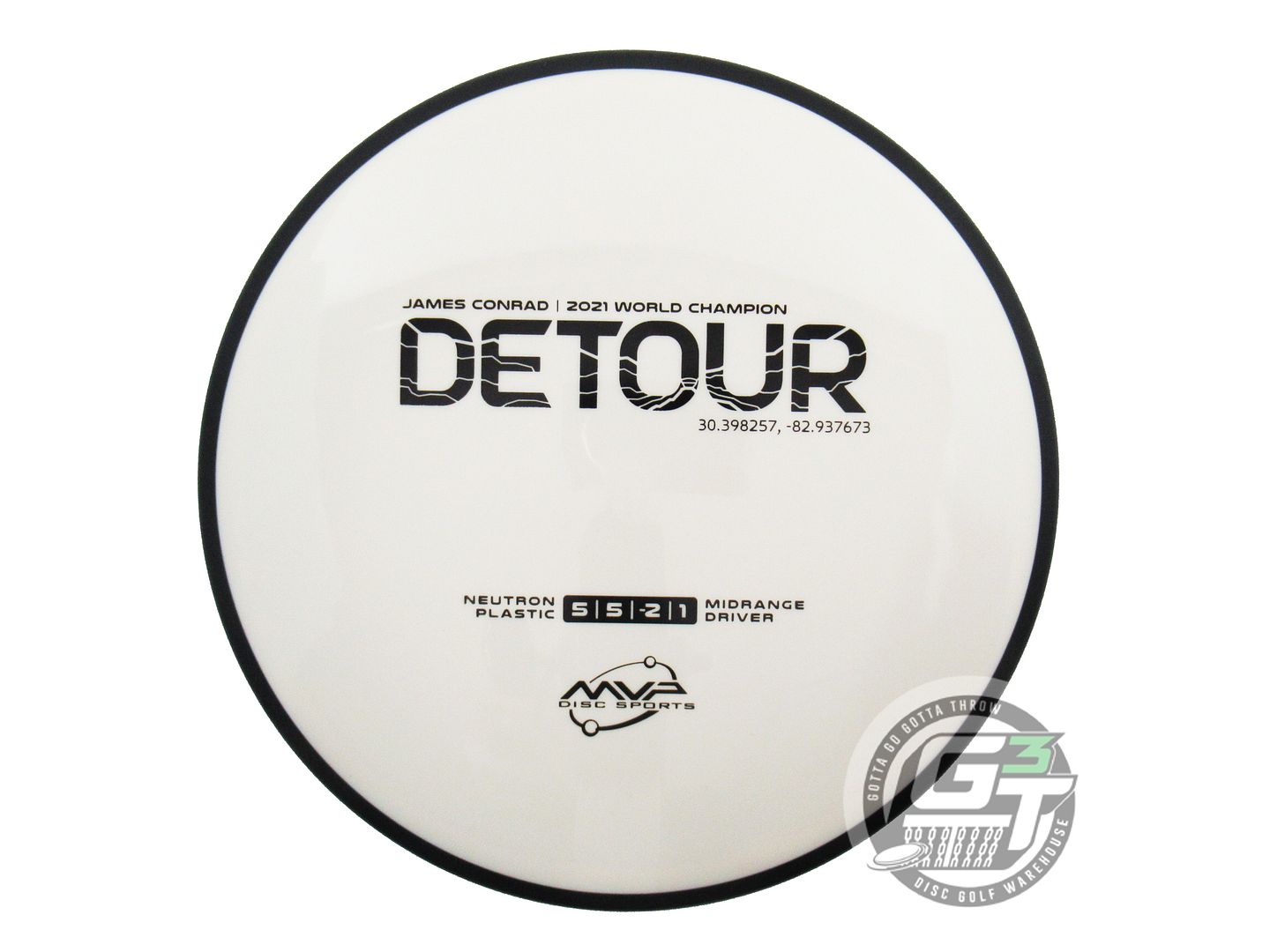 USED MVP Disc Sports Neutron Detour 179g White Midrange Golf Disc