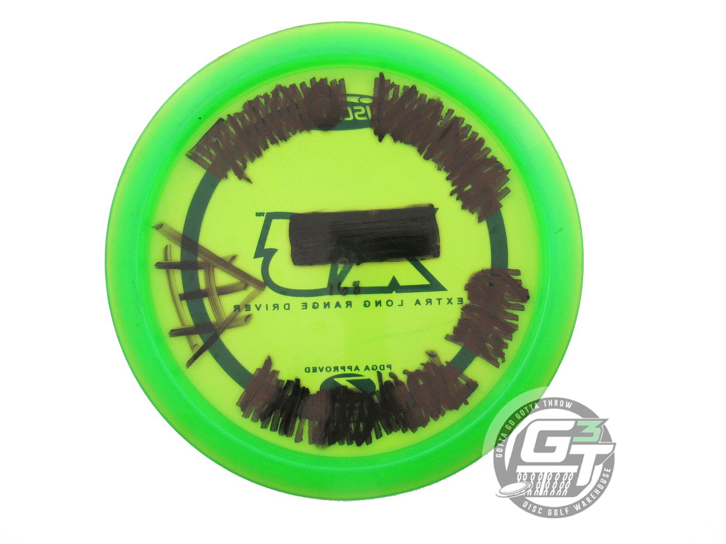 USED Discraft Z XS 168g Lime Black Stamp PFN Distance Driver Golf Disc