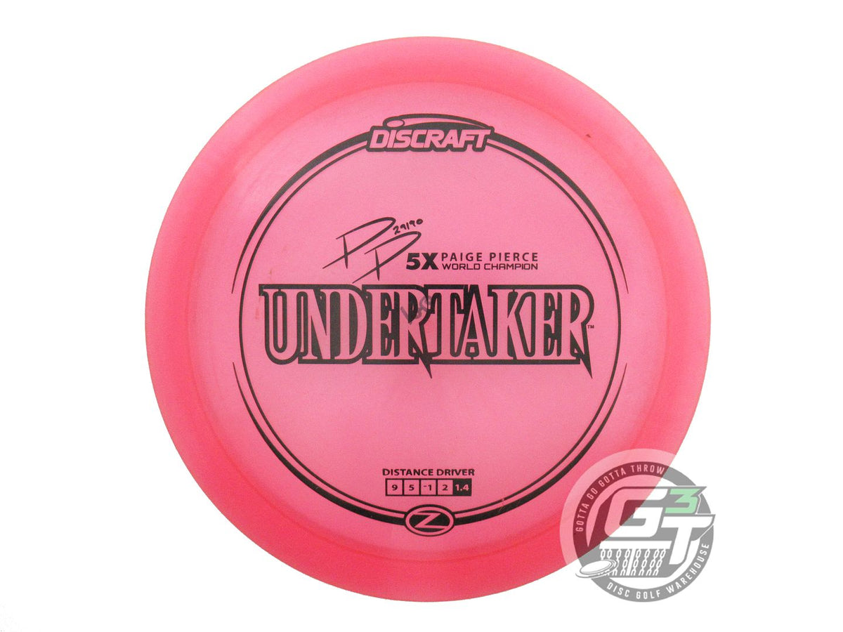 USED Discraft [PIERCE] Z Undertaker 176g Pink Black Stamp Distance Driver Disc