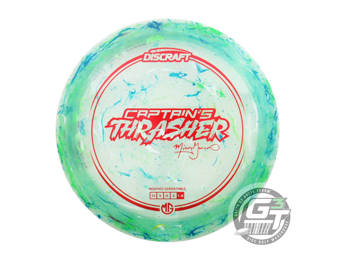 USED Discraft [GANNON] Jawbreaker Z Captain's Thrasher 170g Red Foil Driver Disc