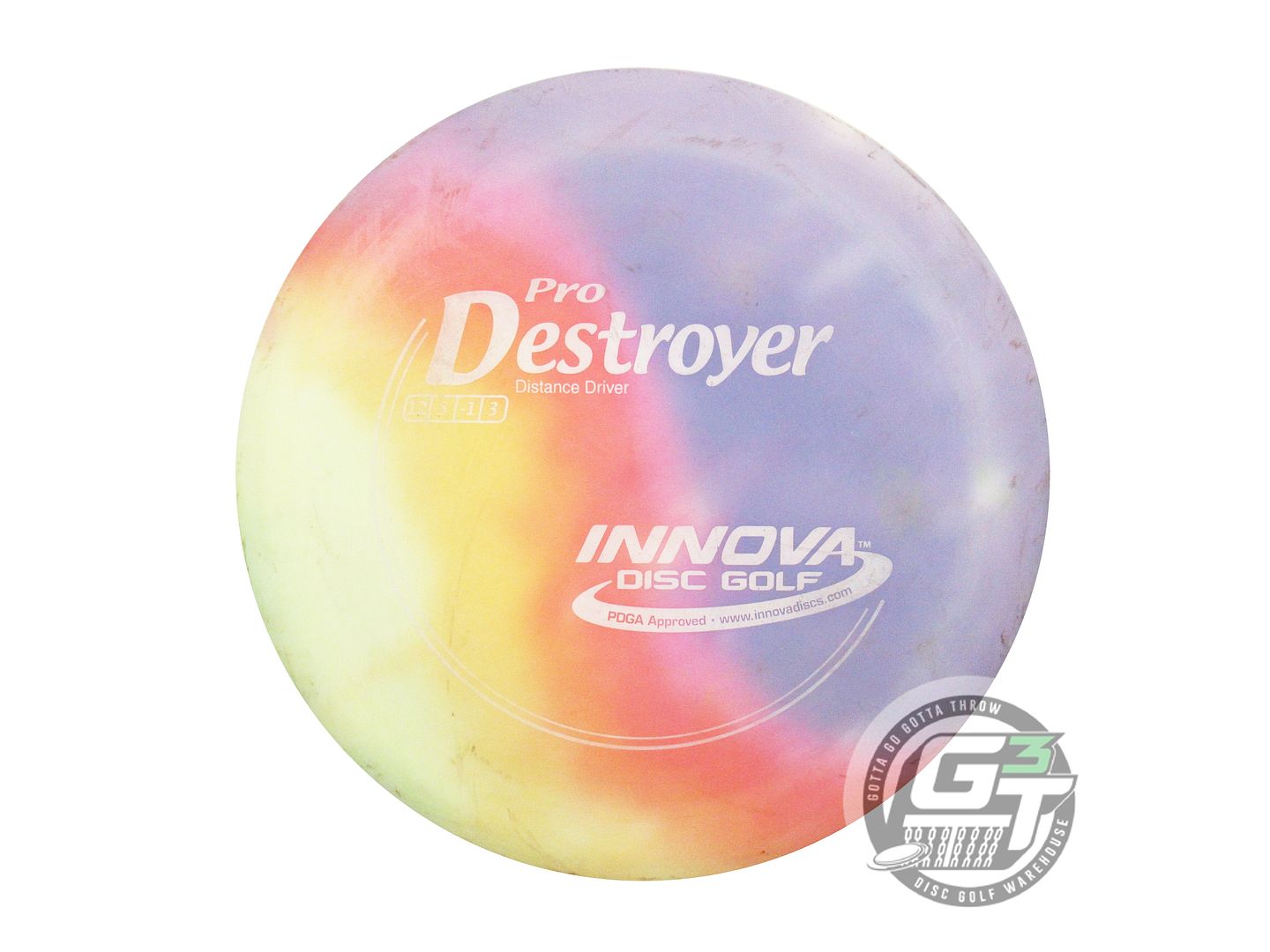 USED Innova I-DYE Pro Destroyer 172g Rainbow Distance Driver Golf Disc