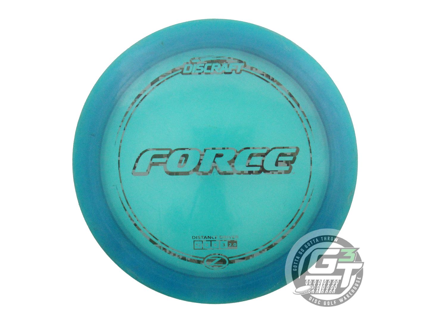 USED Discraft Z Force 175g Teal Camo Stamp Distance Driver Golf Disc