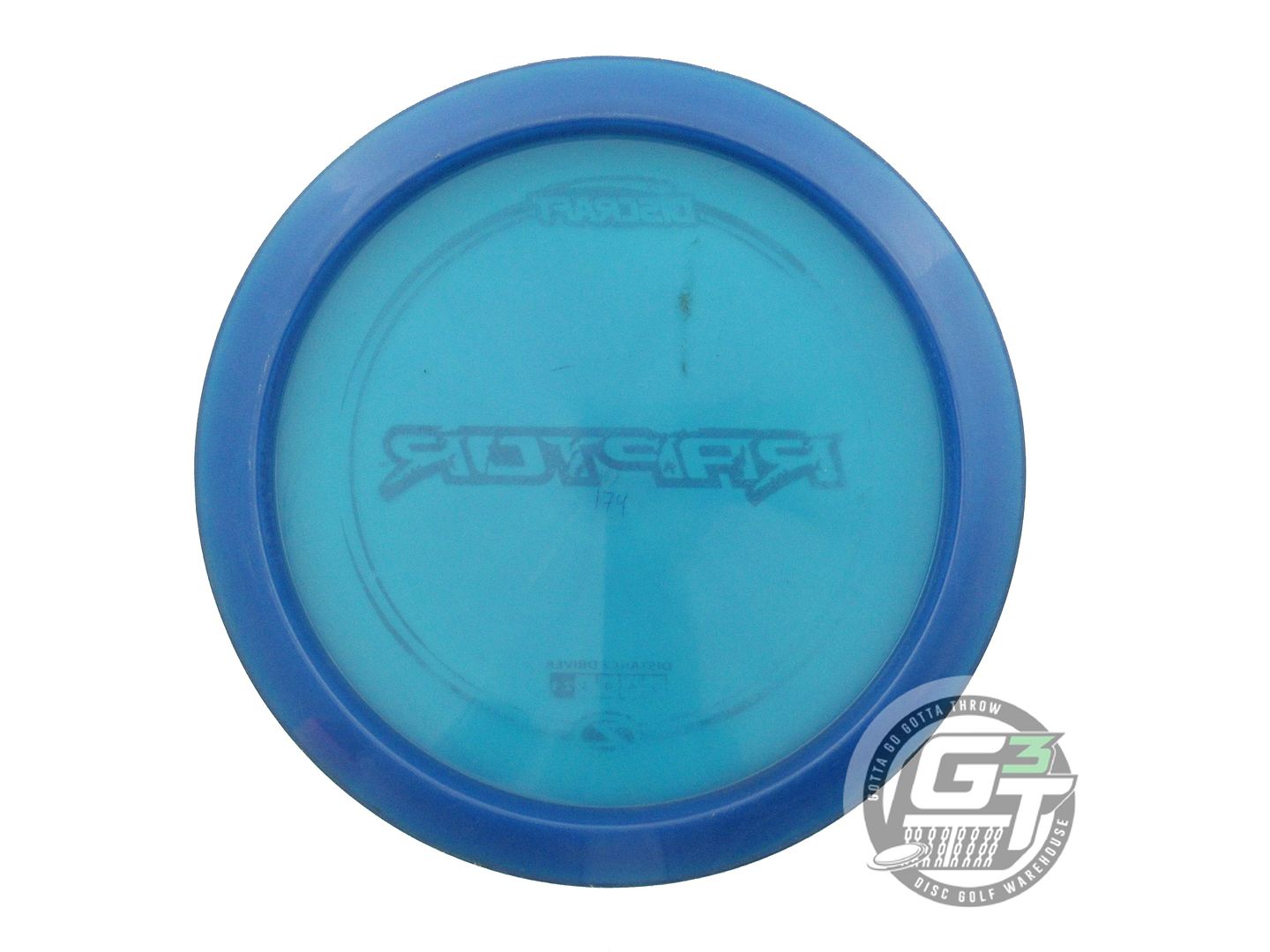 USED Discraft Z Raptor 174g Blue Silver Holo Foil Distance Driver Golf Disc
