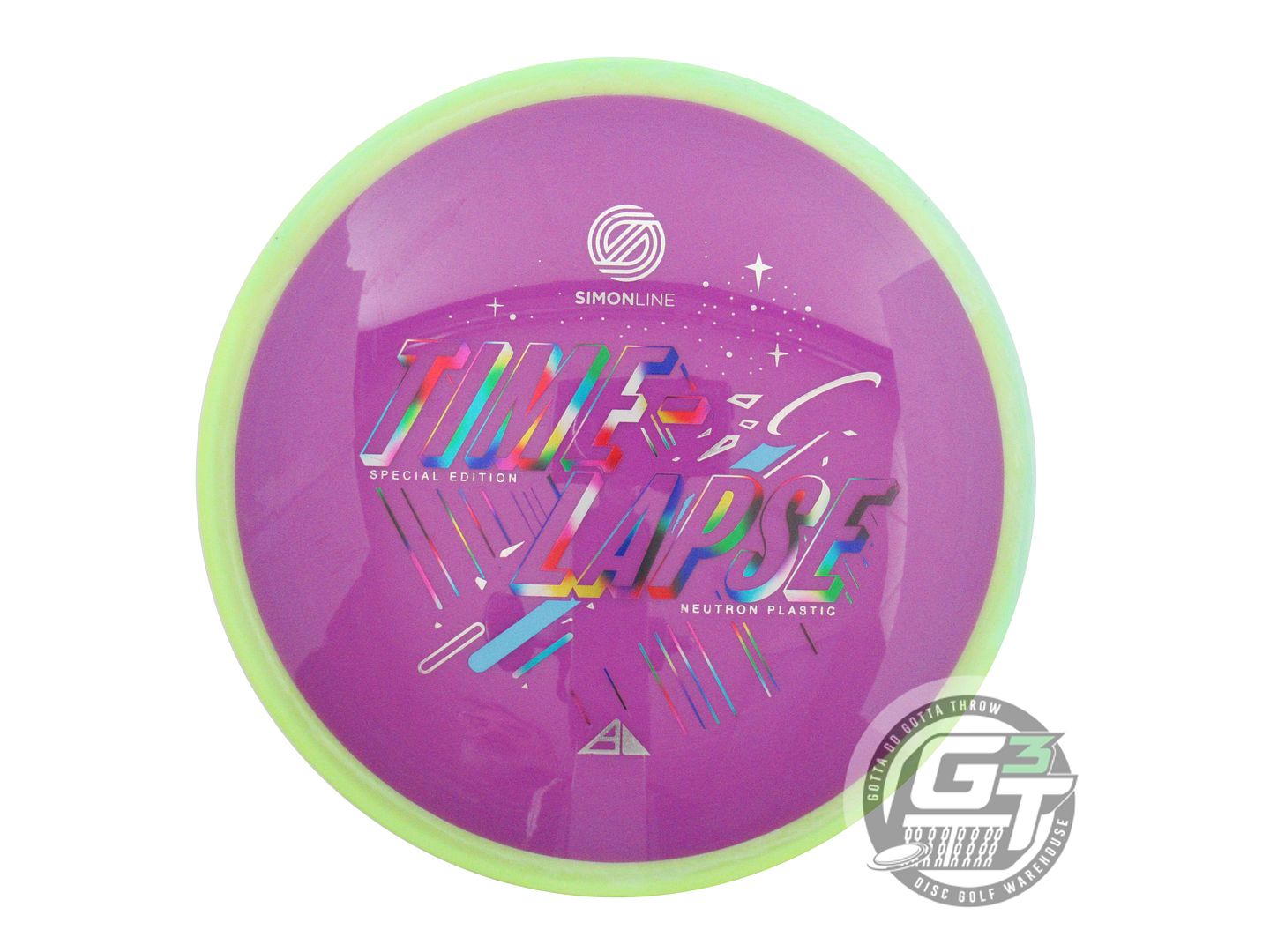 USED Axiom Discs SE Neutron Time Lapse 174g Purple Yellow Rim Driver Golf Disc
