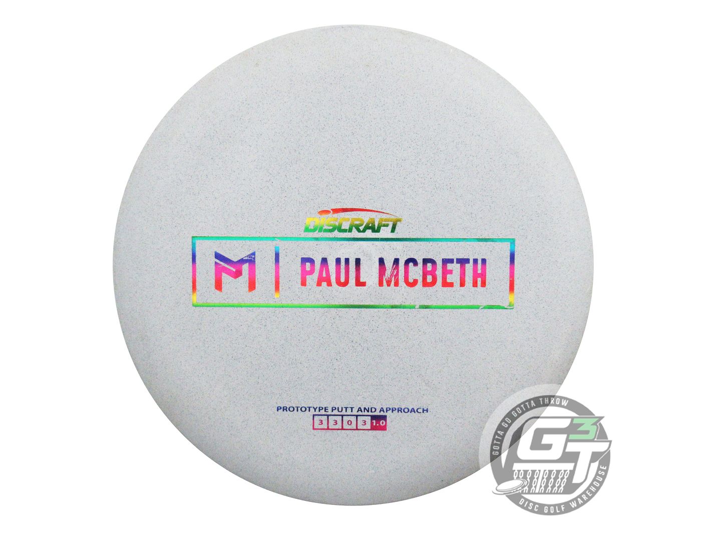 USED Discraft [McBETH] PROTO Rubber Blend Kratos 173g Gray Putter Golf Disc