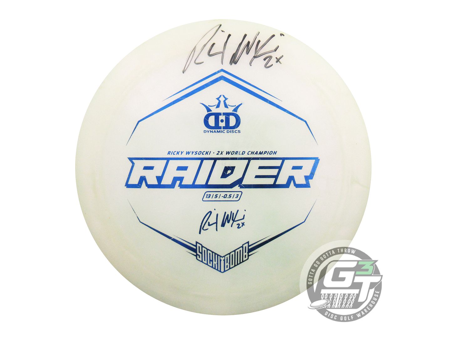 USED Dynamic Discs [WYSOCKI] Chameleon Lucid-X Raider 173g SIGNED Driver Disc