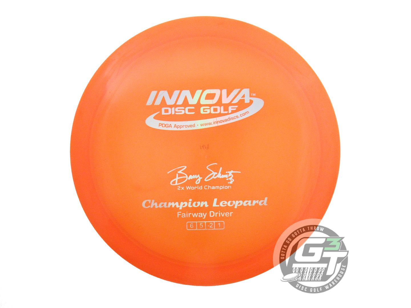 USED Innova Champion Leopard 169g Orange Silver Holo Foil Fairway Driver Disc