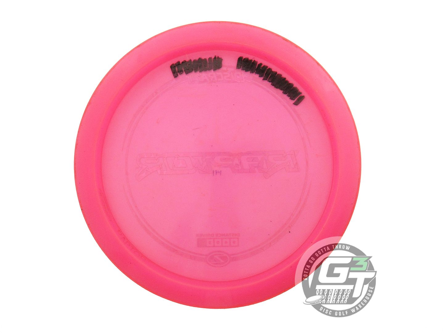 USED Discraft Z Raptor 174g Pink Gold Flower Foil Distance Driver Golf Disc