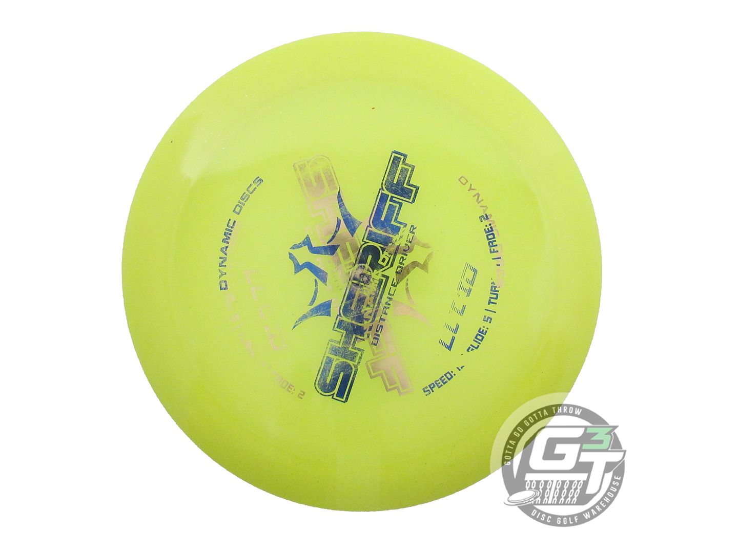 USED Dynamic Discs X-OUT Lucid Sheriff 173g Yellow Distance Driver Golf Disc
