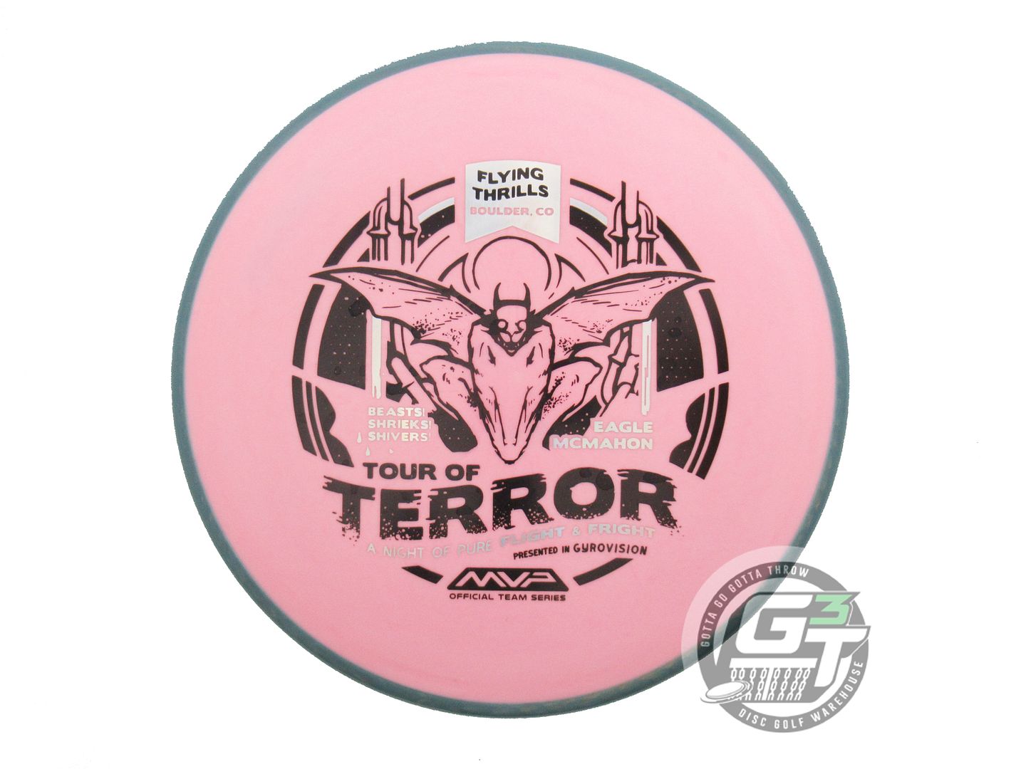 USED Axiom Discs [McMAHON] Fission Pyro 178g Pink Green Rim Midrange Disc