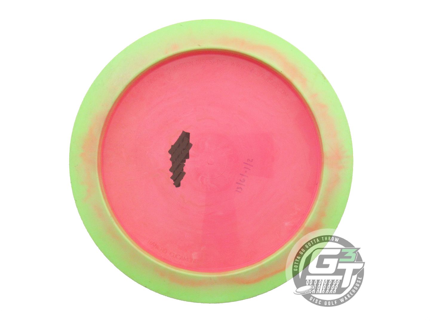 USED Infinite Halo S-Blend Pharaoh 174g Lime-Pink Distance Driver Golf Disc