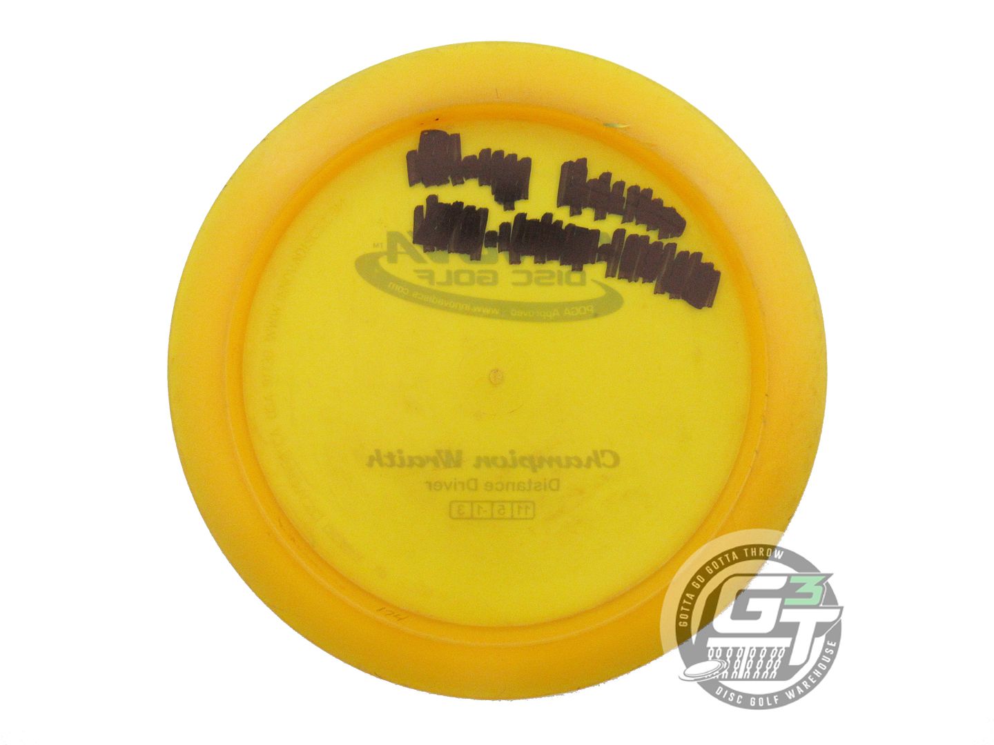 USED Innova Champion Wraith 174g Marigold Silver Foil Distance Driver Golf Disc