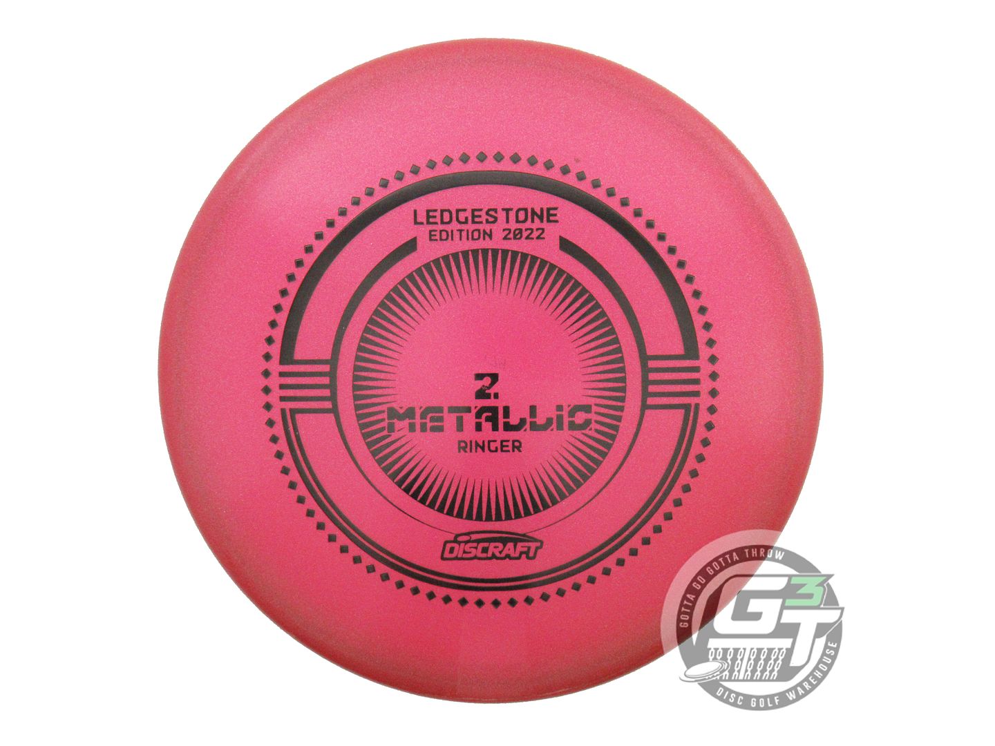 NOS Discraft [LEDGESTONE] Metallic Z Ringer 174g Red Black Stamp Putter Disc