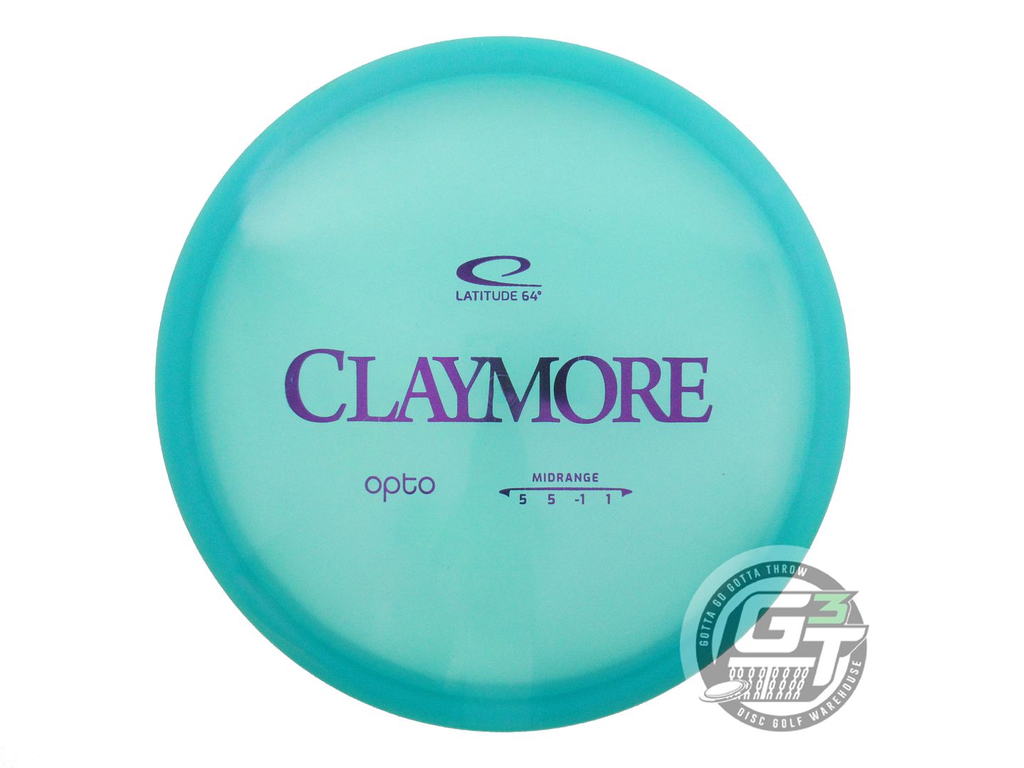 USED Latitude 64 Opto Claymore 177g Teal Purple Foil Midrange Golf Disc