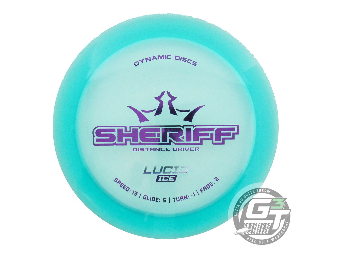 NOS Dynamic Discs Lucid Ice Sheriff 171g Teal Purple Foil Distance Driver Disc
