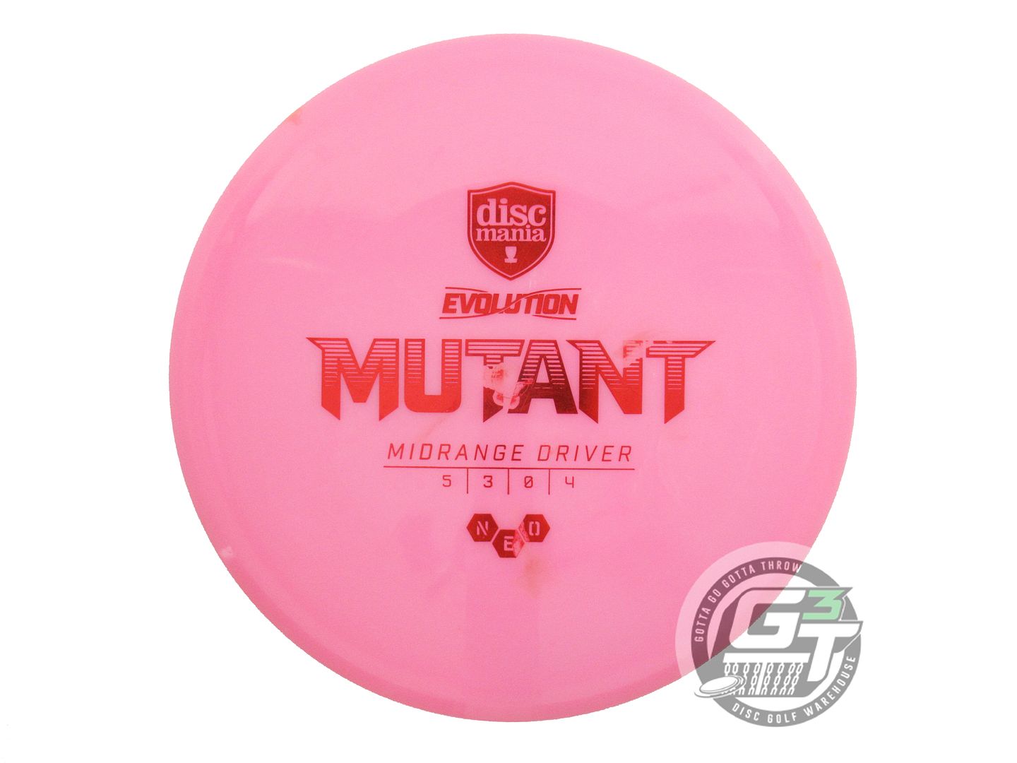 USED DiscMania Neo Mutant 180g Pink Red Foil Midrange Golf Disc
