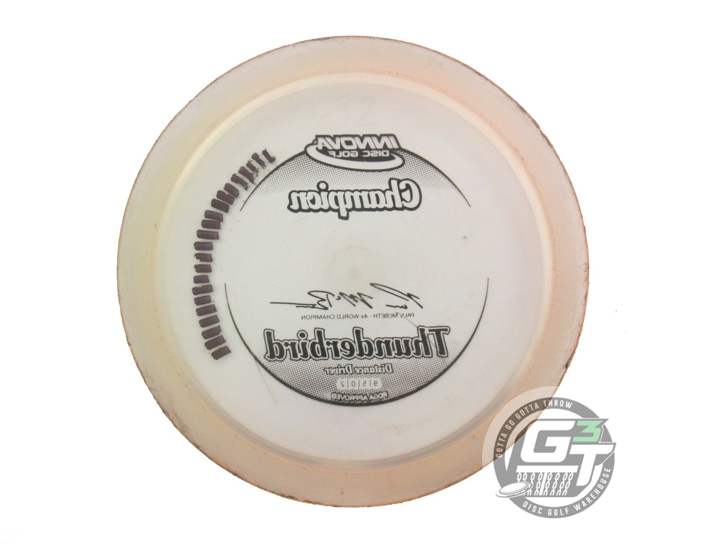 USED Innova [McBETH] Champion Thunderbird 172g Lt. Peach Black Stamp Driver Disc