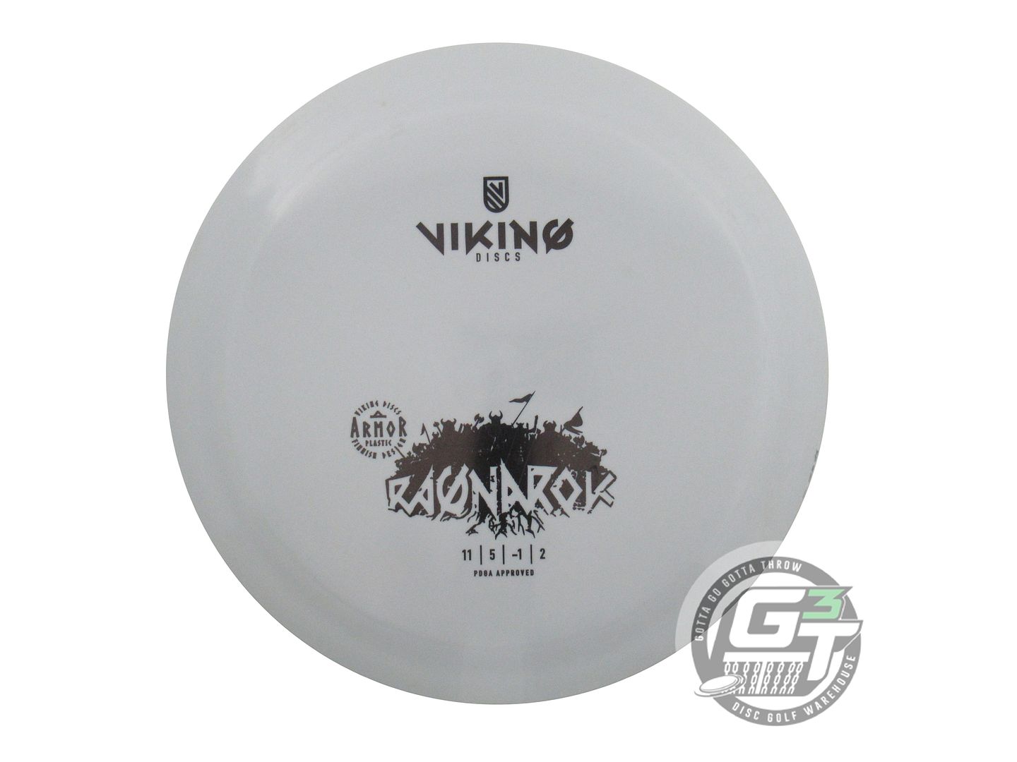USED Viking Discs Armor Ragnarok 171g Gray Black Stamp Distance Driver Golf Disc