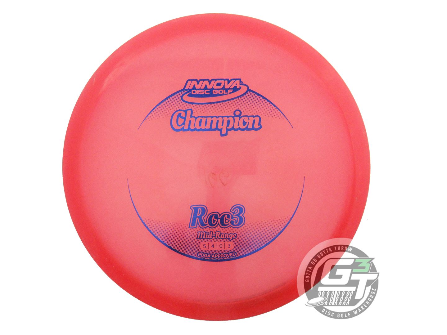 USED Innova Champion Roc3 167g Pink Blue Foil Midrange Golf Disc