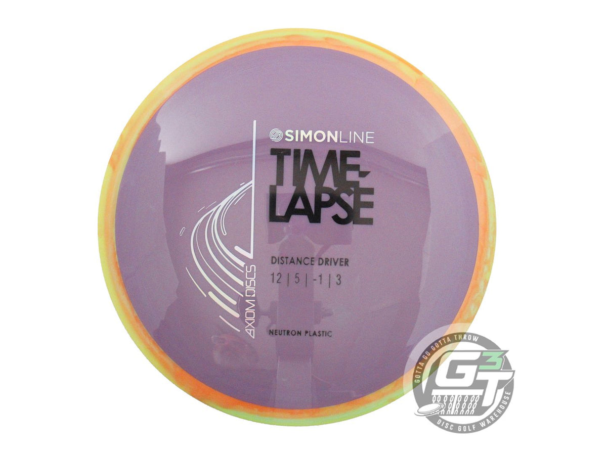 USED Axiom Discs X-OUT Neutron Time Lapse 173g Purple Orange Rim Driver Disc